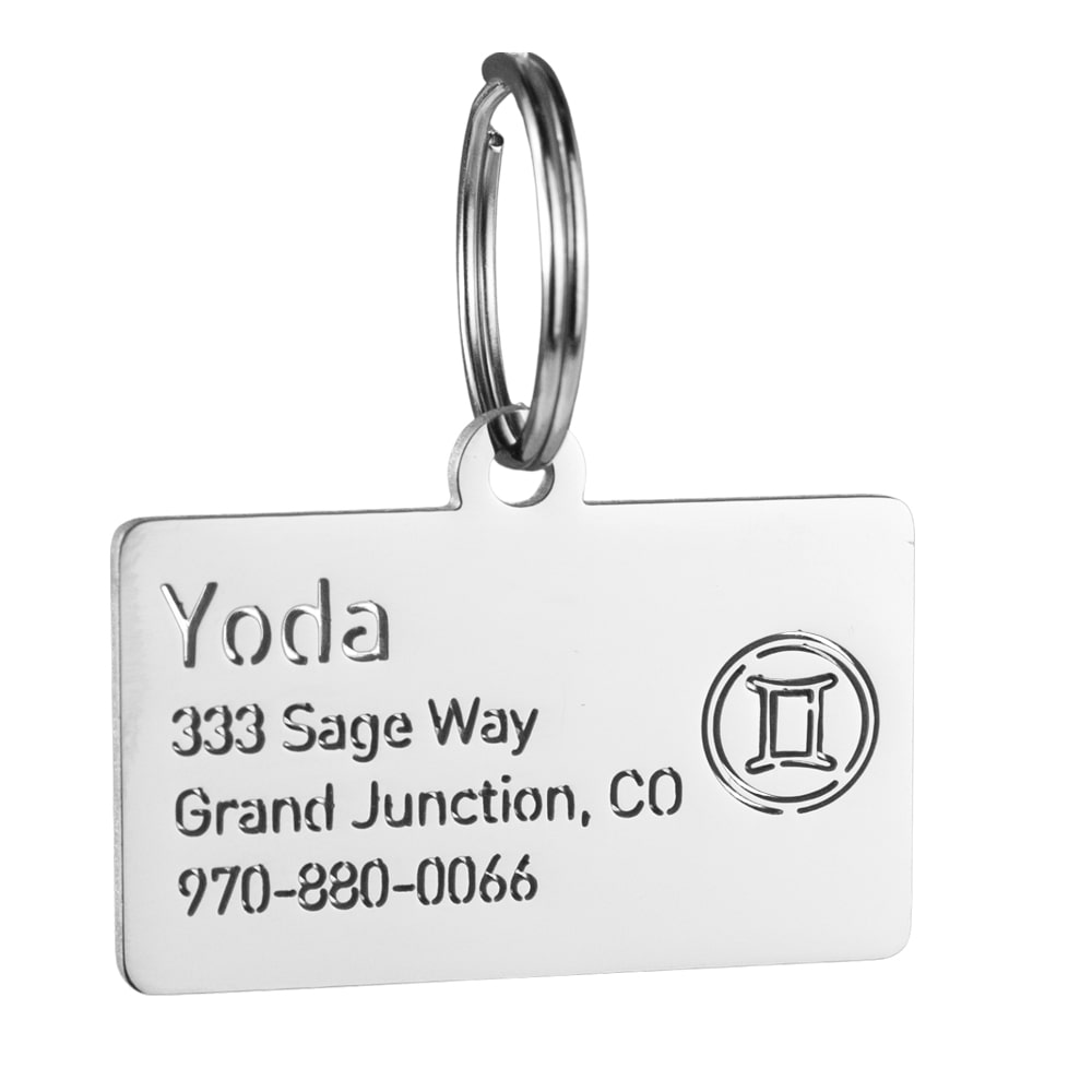 Gemini-zodiac-dog-id-tag