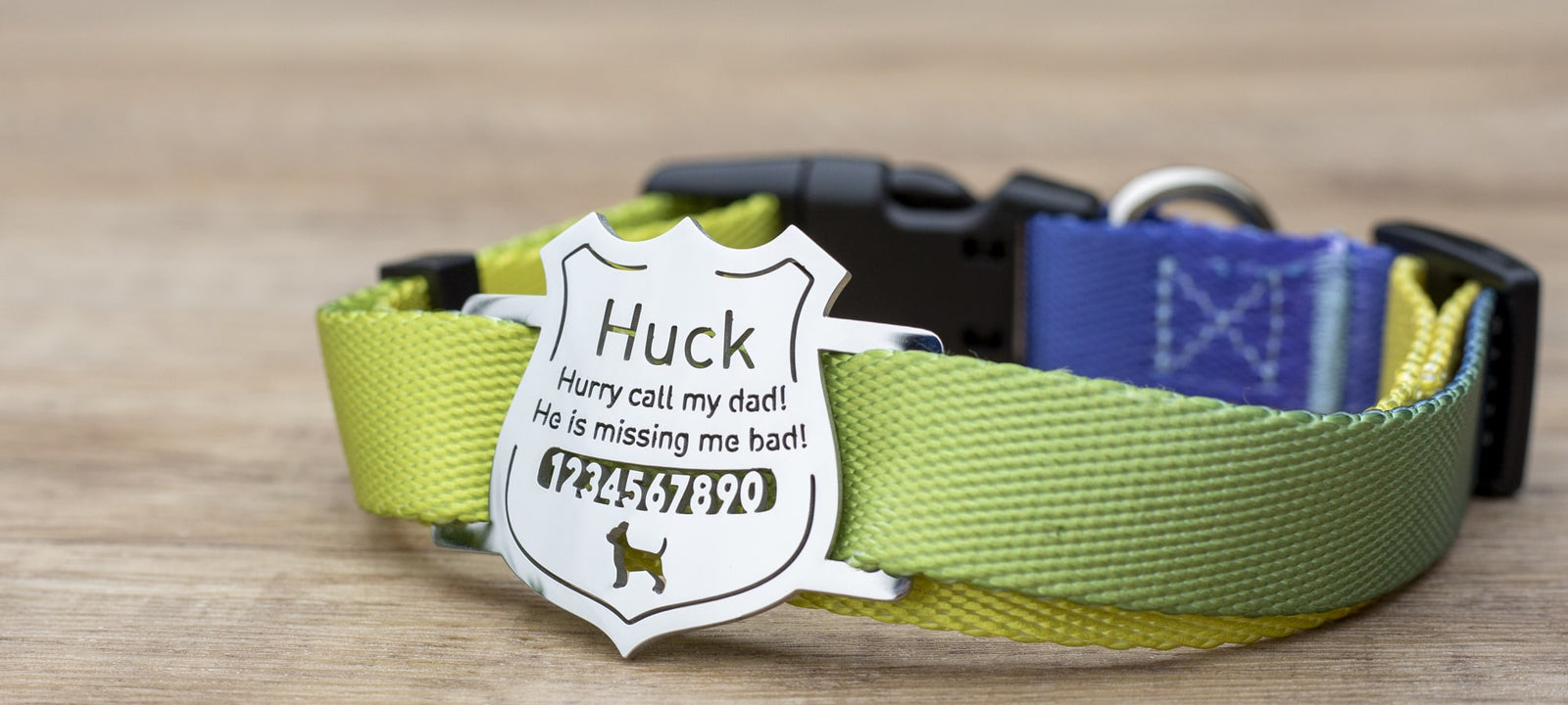 Police-Badge-Slide-On-Pet-ID-Tag-Long-size