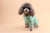 Poodle in apricot background