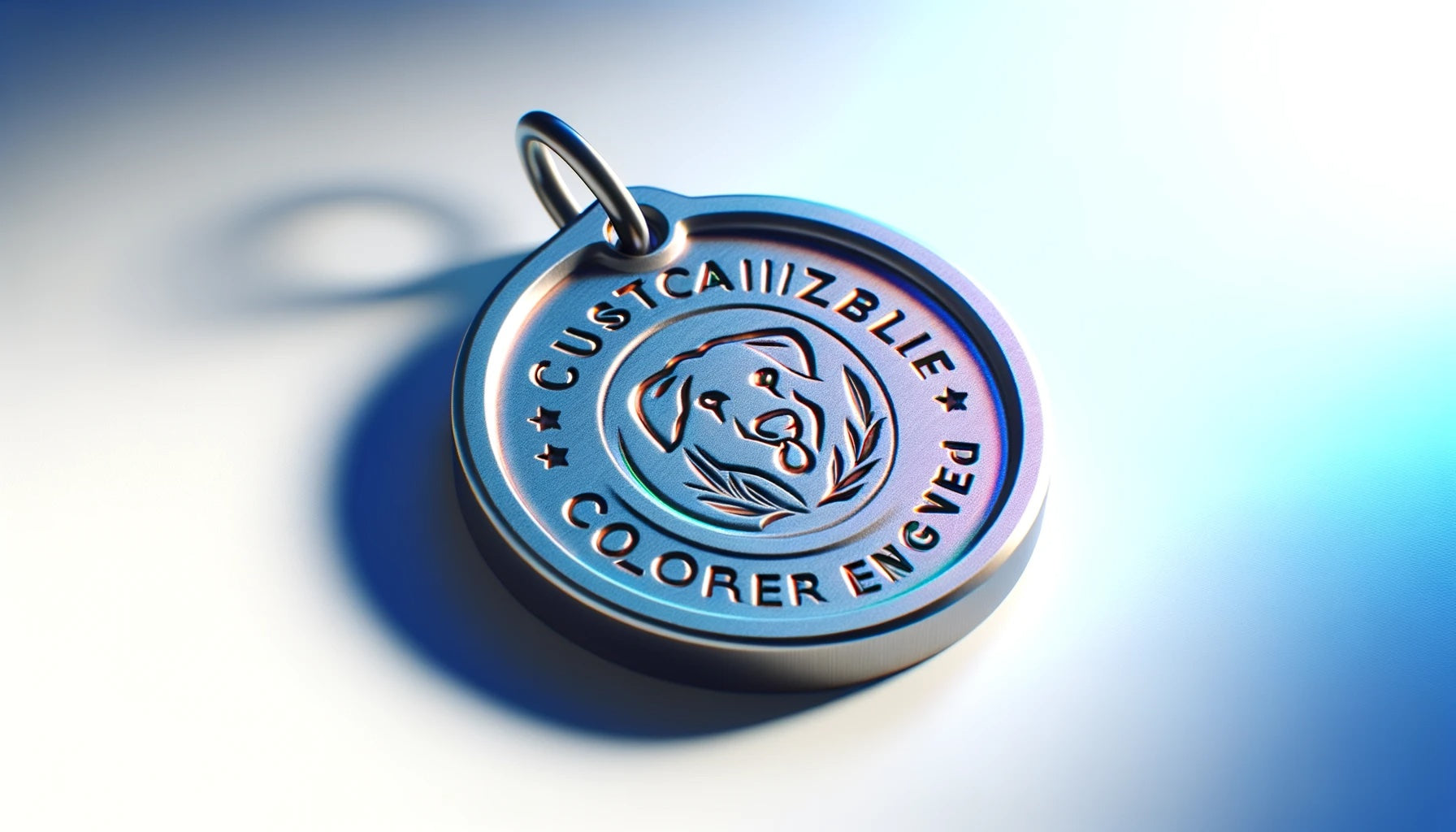 Color Engraving Dog tag