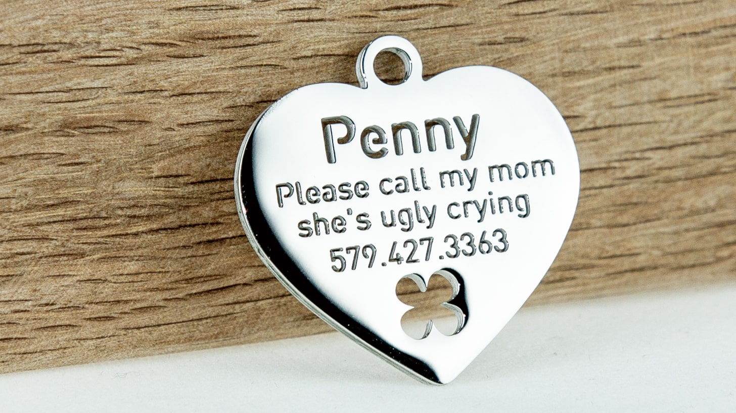 Heart-Shaped Dog Tag