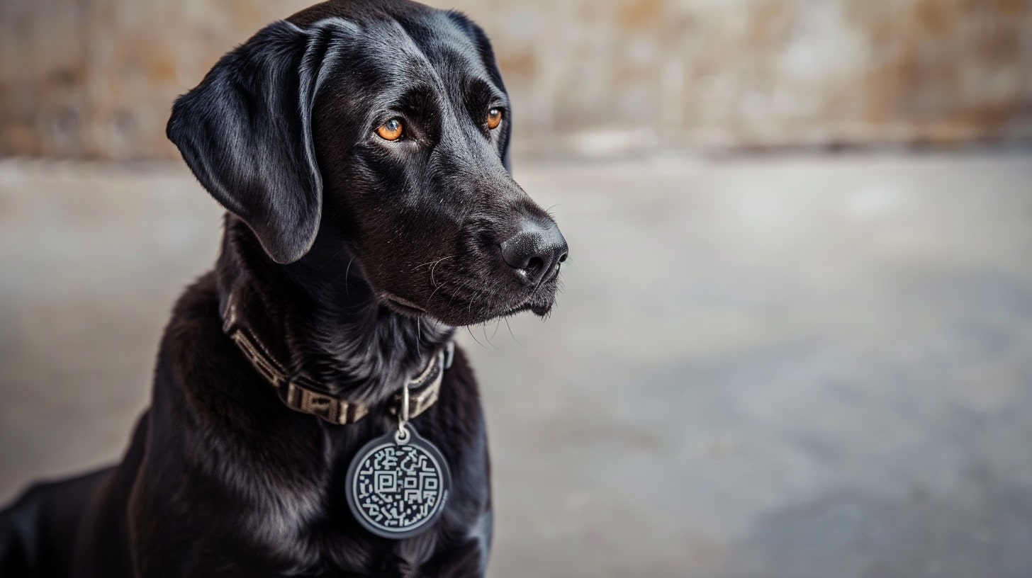 QR Code Engraved Dog Tag