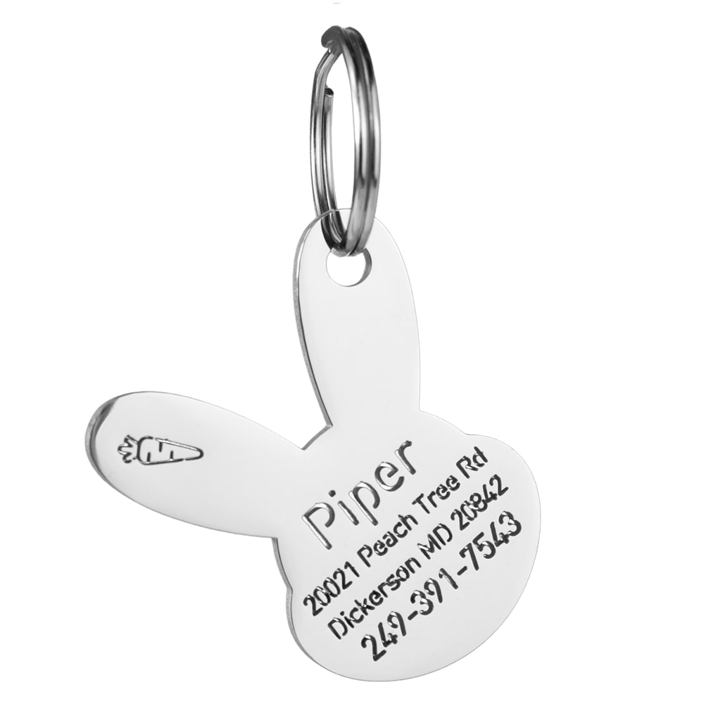 Bunny-shaped-dog-tag