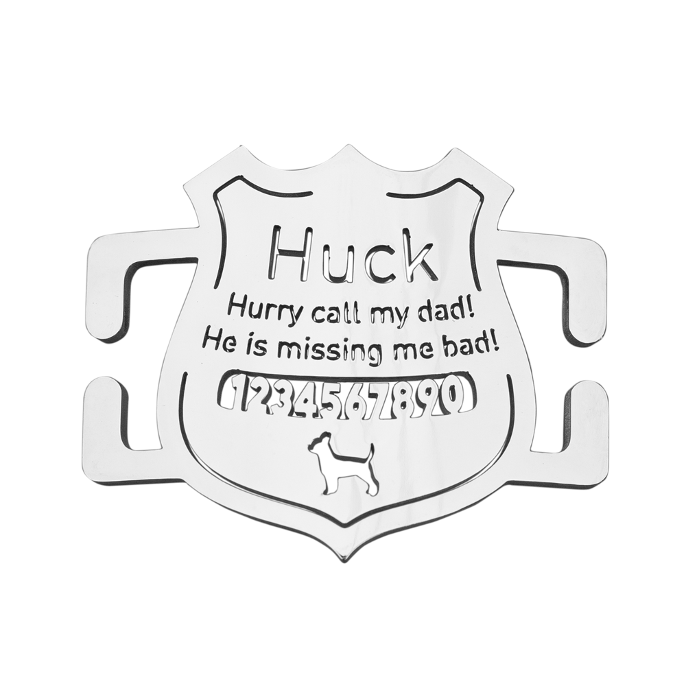 Police-Badge-Slide-On-Pet-ID-Tag-white-background