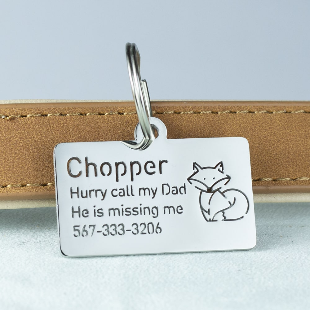 Rectangle-dog-id-tag-with-fox-icon