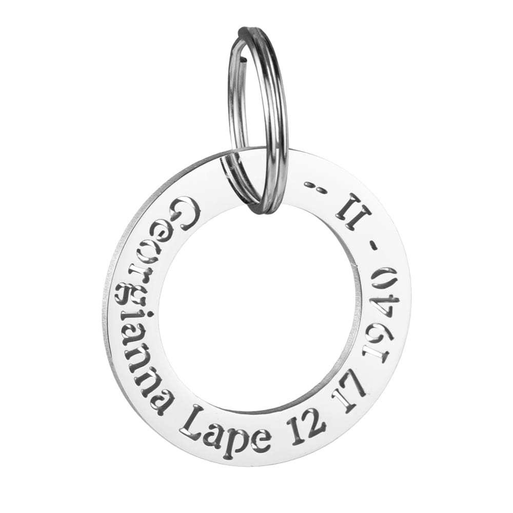 Dog id tag ring hotsell