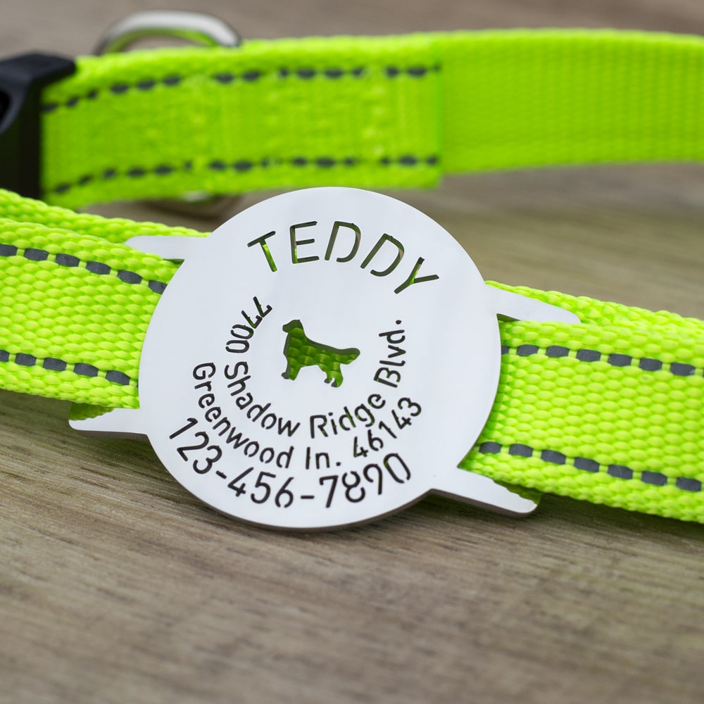 Quiet shops dog collar tags