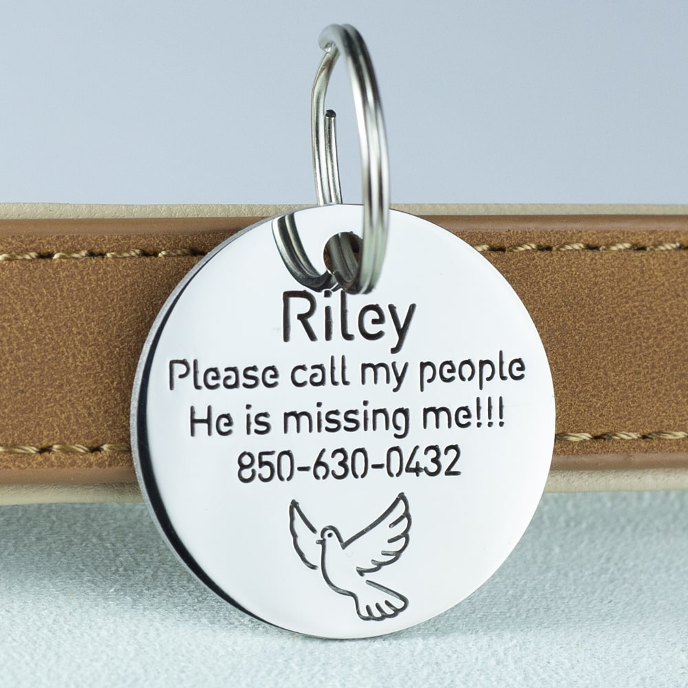 Round-dog-tag-with-pigeon-icon