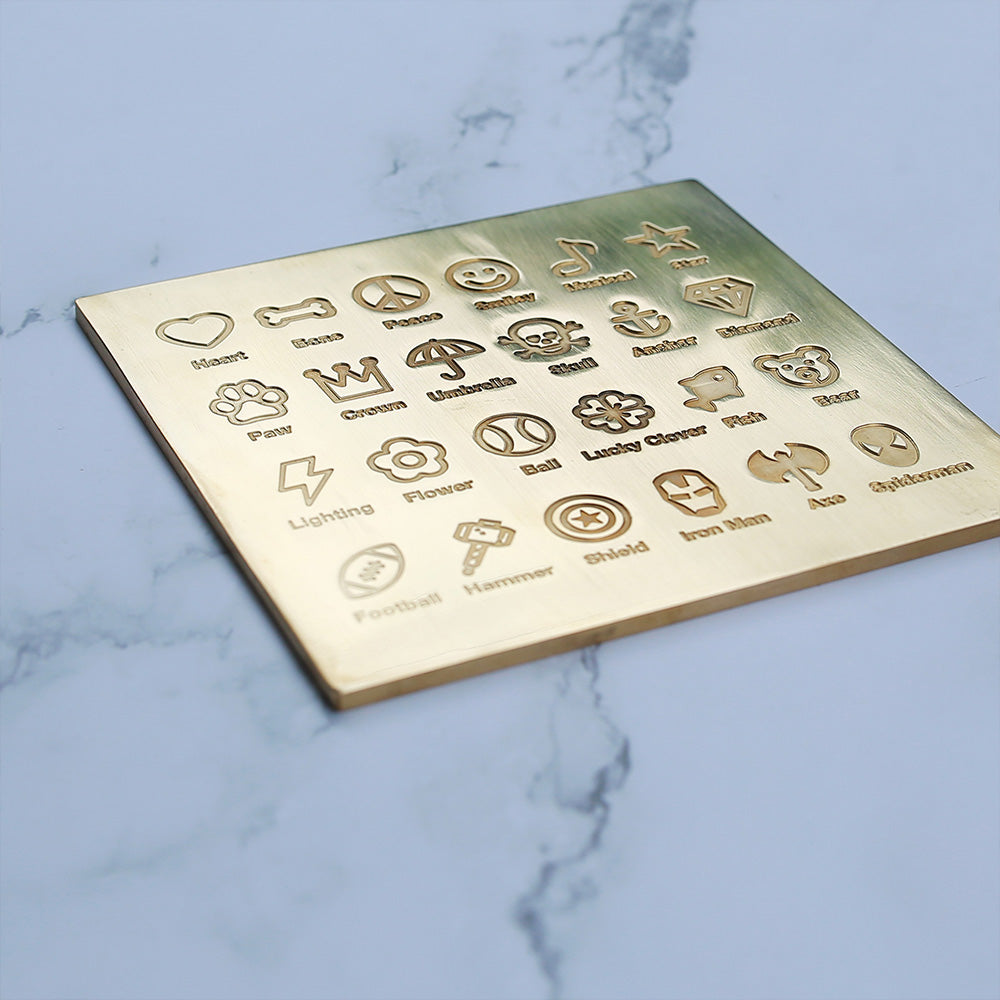 Brass Dog tag Symbols