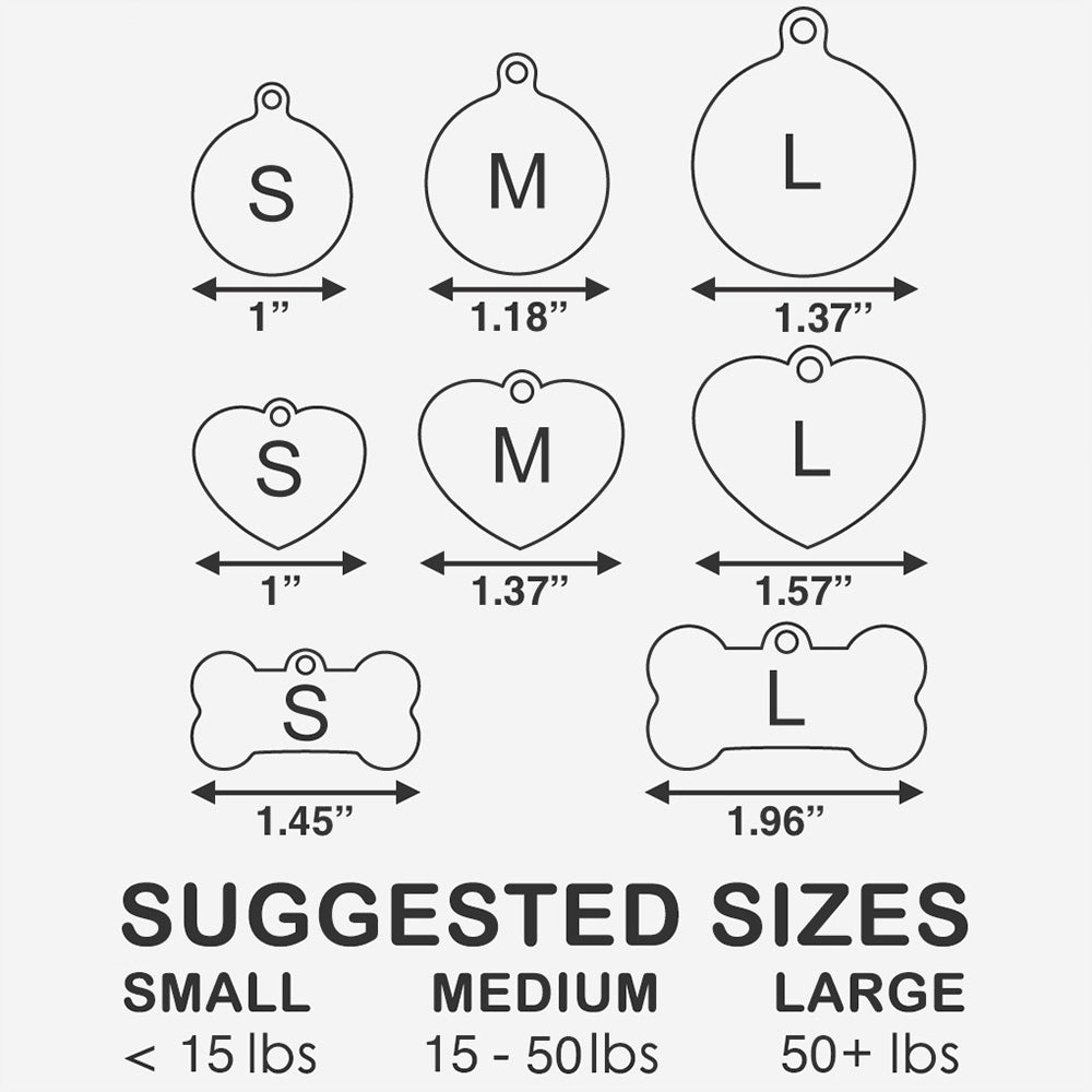 Deep Engraving Dog Tag Size