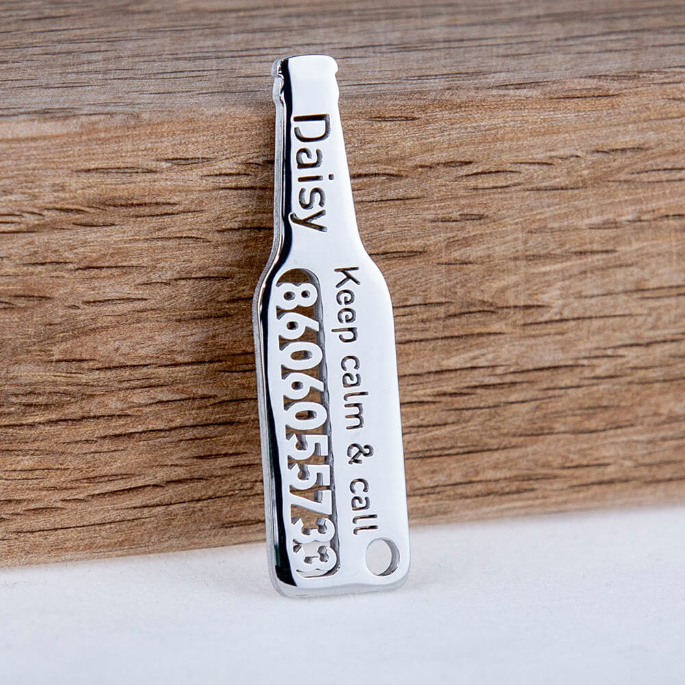 Beer Bottle Dog ID Tag